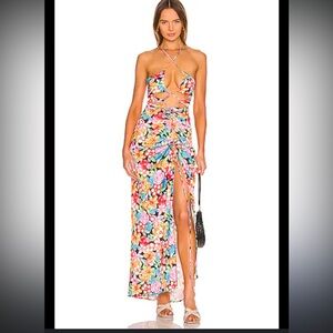For Love & Lemons Mallory Floral Maxi Dress